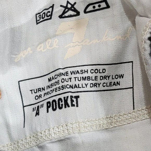 7FAM Size 31 Distressed A-Pocket‎ Swarovski Jeweled Low Rise Flare Jeans U130133 - Picture 9 of 12